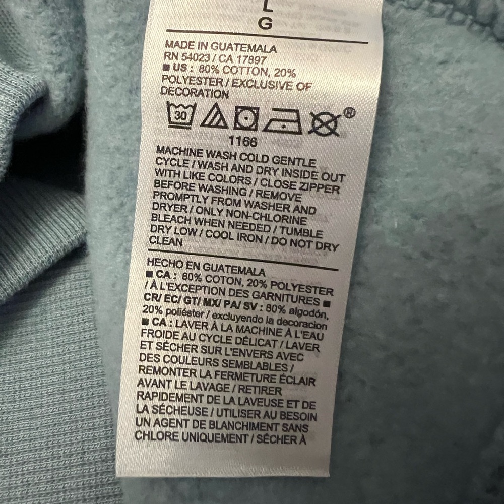 Old Navy Light Blue Zip-Up Hoodie - Picture 6 of 6
